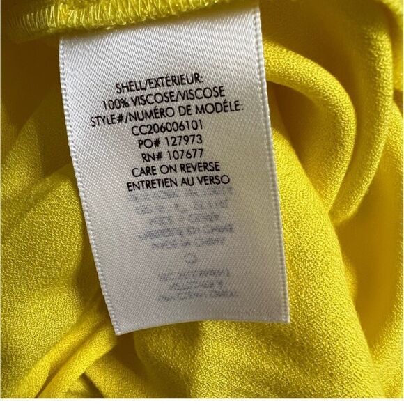 Alice + Olivia Larissa Smocked Waistband Wide Leg Split Pants in Yellow XS - Picture 6 of 9